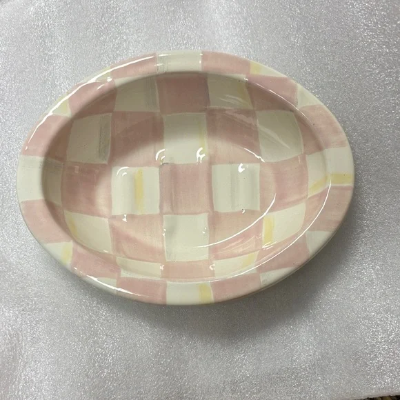 MacKenzie-Childs rosy check soap dish - Picture 1 of 5